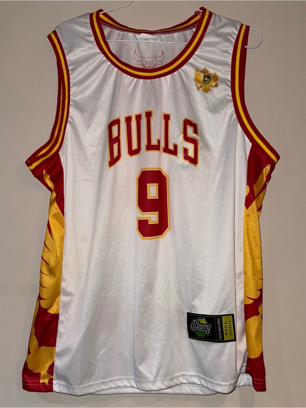 Chicago Bulls NBA #9 Nikola Vucevic White and Red Basketball Jersey
